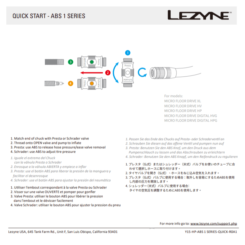 Lezyne micro floor discount drive high volume pump