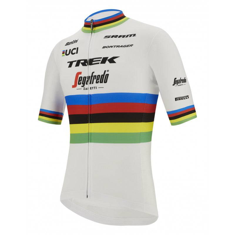 Santini Men s Half Sleeves Trek Segafredo World Champion Jersey Print