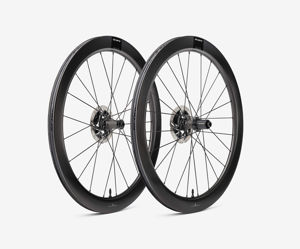 Scope Full Carbon Road Bike Wheelset S5 Aero Clincher Tubeless