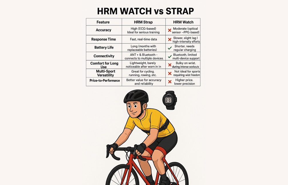 Advantage of Heart Rate Straps over Fitness Watches