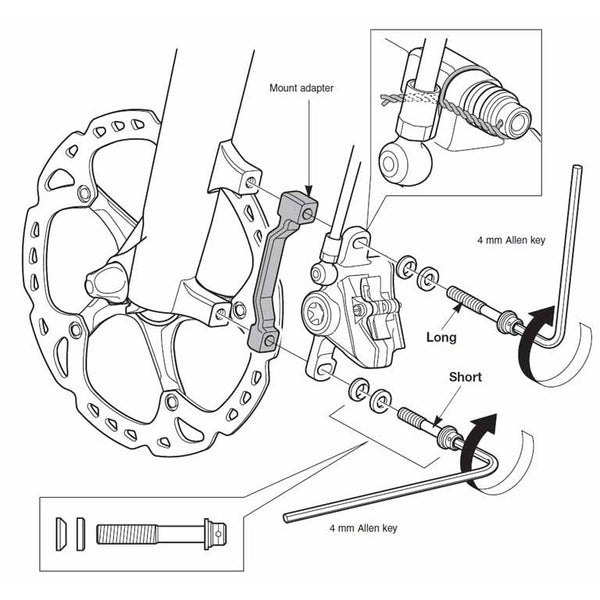 Shimano Brake Adaptors | XTR SM-MA90 Brake Caliper Adapter - Postmount to Postmount