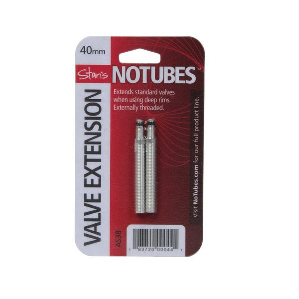 Stan's NoTubes Bicycle Tire Valves | Pair of 40mm Threaded Valve Extenders - Cycling Boutique