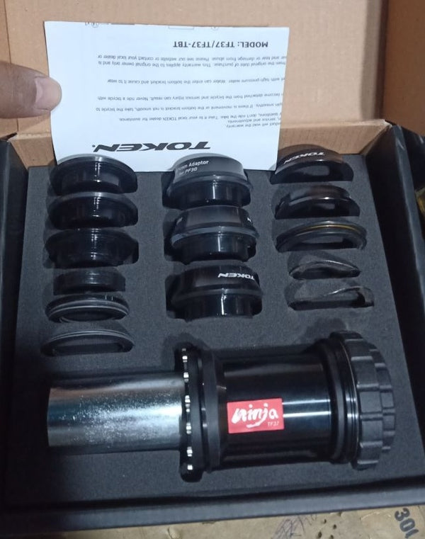 Token Bottom Brackets | Ninja Zenith TF37 (7 In 1 Box), for PF30 to Shimano/SRAM GXP/BB30 Cranksets