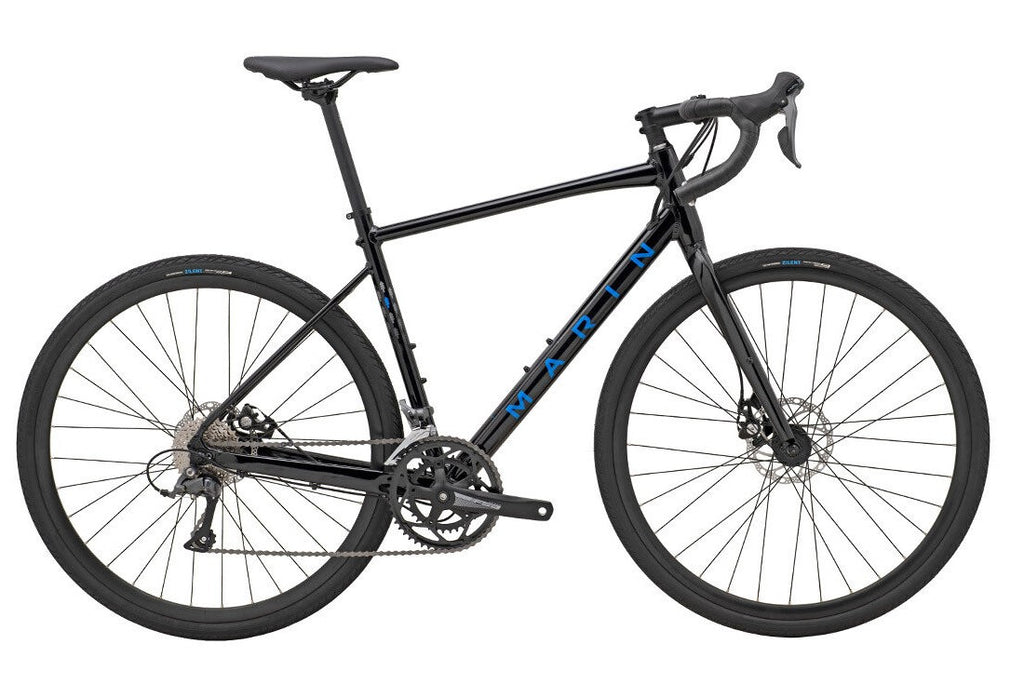 Black and blue online road bike