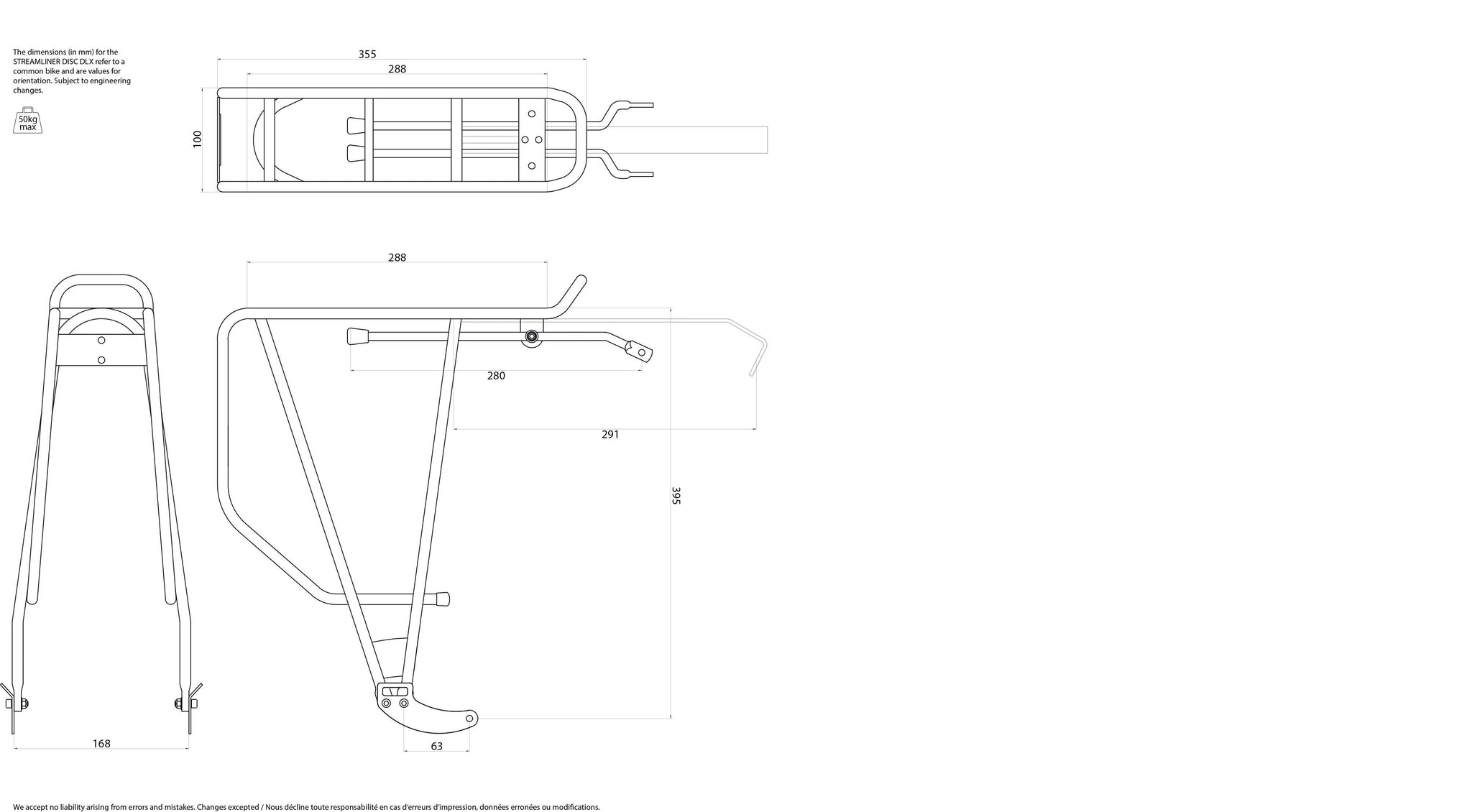 axiom streamliner disc dlx rear rack